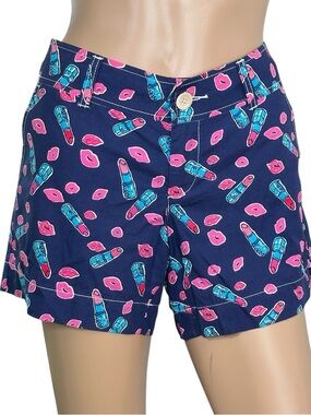 Lilly Pulitzer Navy Gimme Kiss Callahan Shorts NWT 2